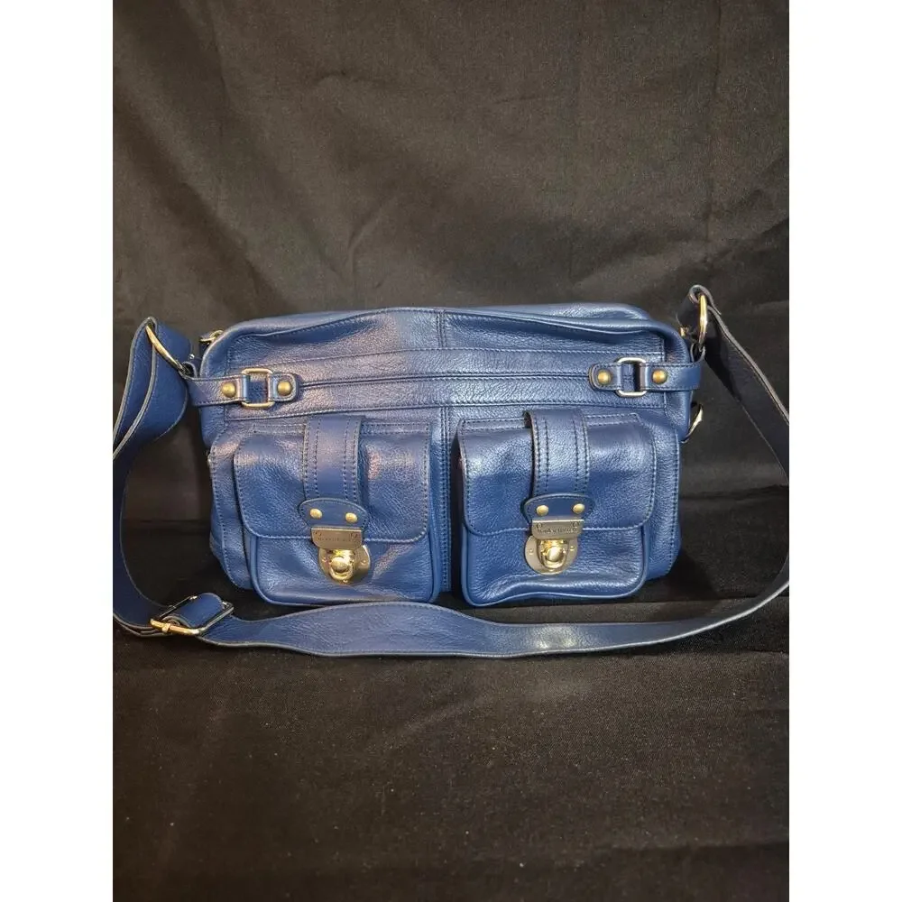Hayden Harnett Leather Purse Blue Shoulder Bag, Handbag , Made In Brooklyn NY